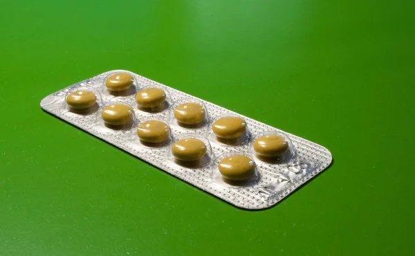 Plate with pills — Stock Photo, Image