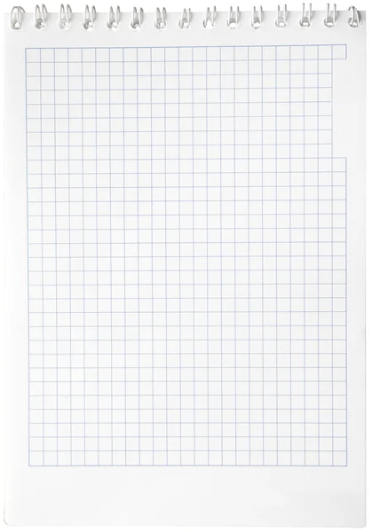 Notebook with square paper, binder and empty page for your desig — Stock Photo, Image