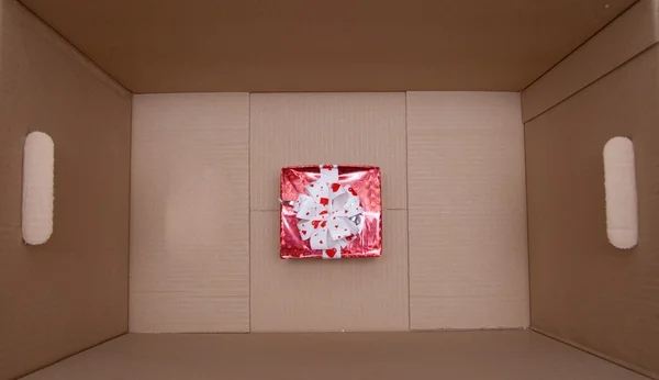 Gift box in cardboard box — Stock Photo, Image