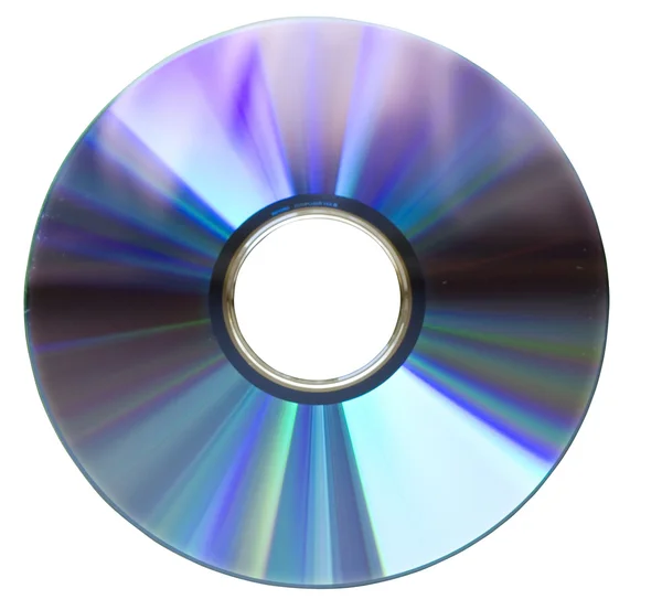 DVD-schijf op wit — Stockfoto