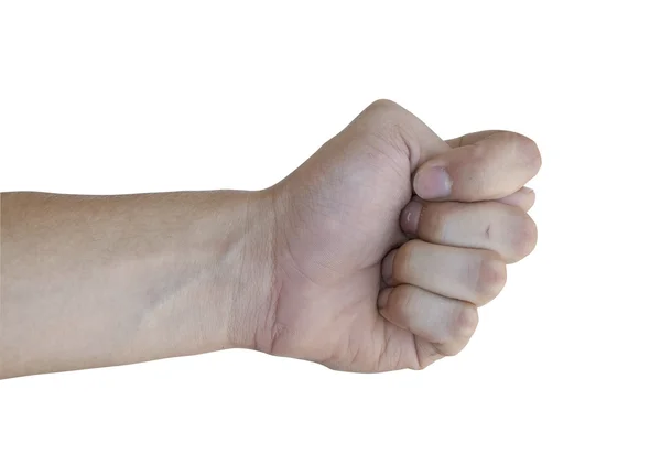 The men hand show the fig — Stock Photo, Image