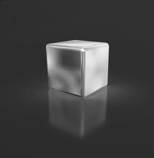 Silver cube — Stock Photo, Image