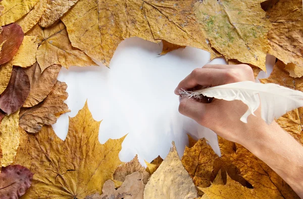 Handschrift auf einer Papierliste — Stockfoto