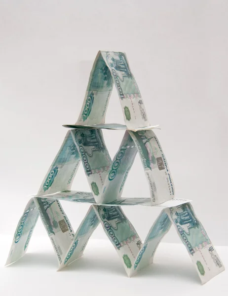 Χρήματα πυραμίδα — Φωτογραφία Αρχείου