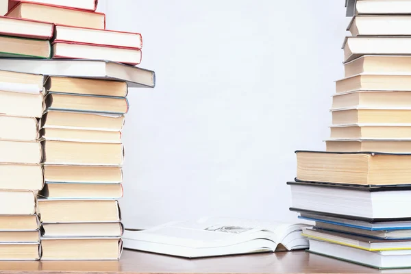 Close-up of working place with books — Stock Photo, Image