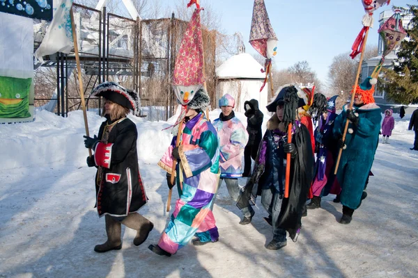 PENZA, RUSSIA - February 14. Celebration of Shrovetide — Stock Photo, Image