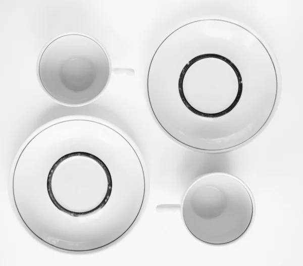 빈 컵과 접시 — 스톡 사진