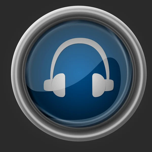 Headphones beautiful icon — Stock Photo, Image