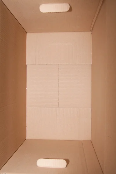 The cardboard box. closeup, isolated — Stock Photo, Image