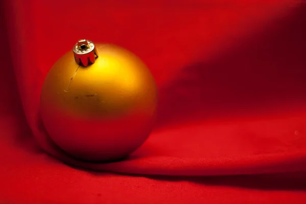 Yellow christmas ball — Stock Photo, Image