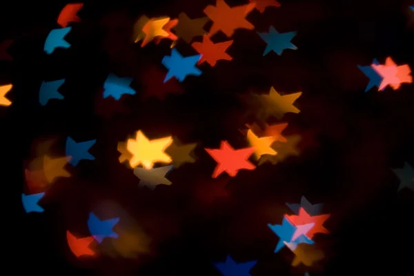 Colorato bokeh stelle luci — Foto Stock