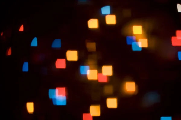 Colorful bokeh square-shaped lights — Stock Photo, Image