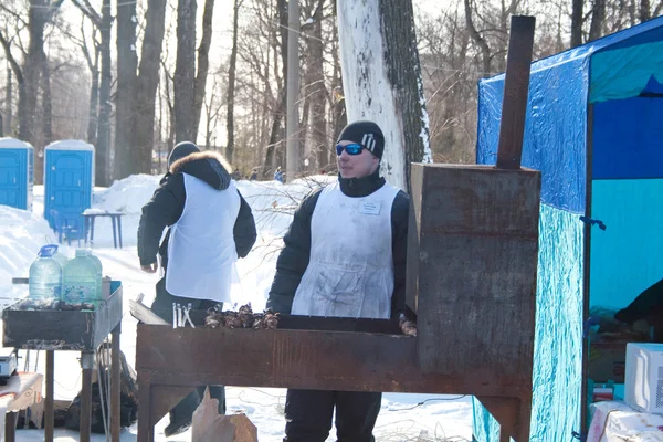 Rusya - 14 Şubat. Shrovetide (Maslenitsa kutlama) — Stok fotoğraf