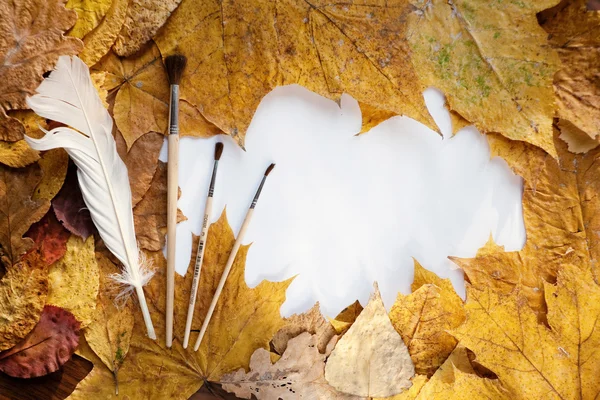 Frame van Herfstbladeren — Stockfoto