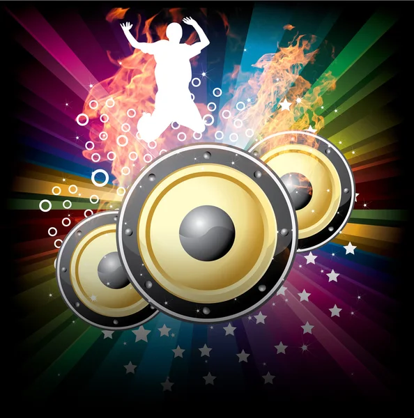 Music colorful disco illustration — Stock Photo, Image