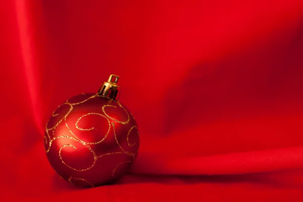 Red christmas ball — Stock Photo, Image