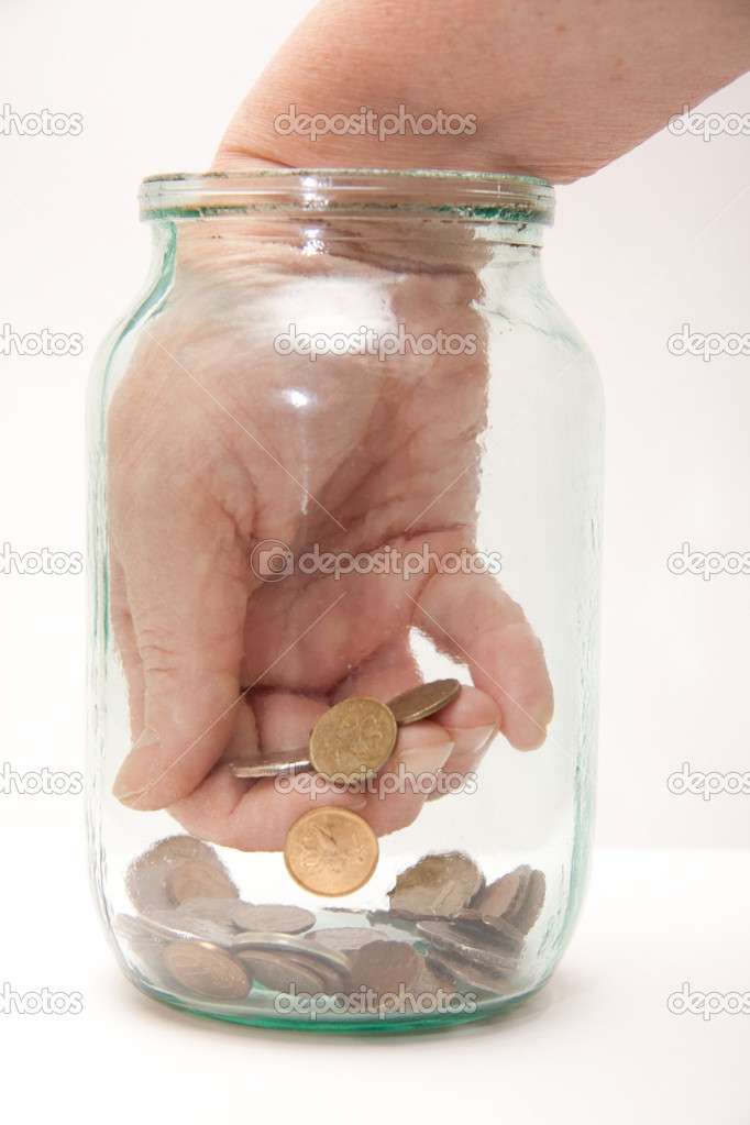 Close up of a female hand picking money