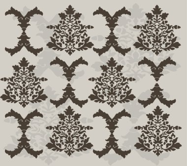 vektör. Rokoko seamless modeli