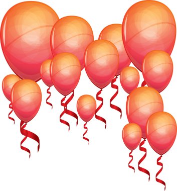 güzel renkli balon havada