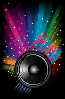 disko el ilanları için renkli rainbow müzik arka plan