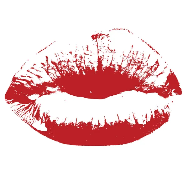 Res beso labios vector — Vector de stock