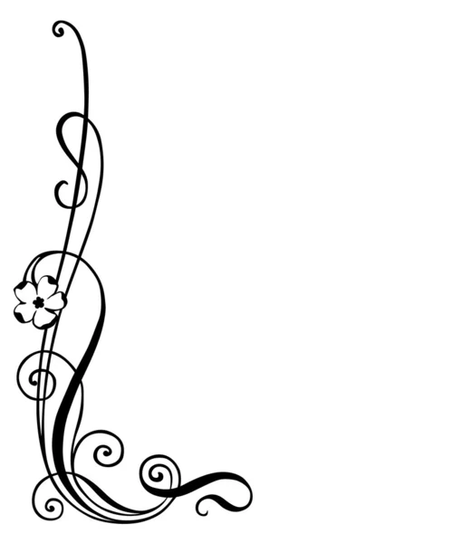 Ilustración vectorial de ornamento floral — Vector de stock