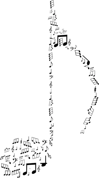 Disegno di note per illustrazione vettoriale di note musicali — Vettoriale Stock
