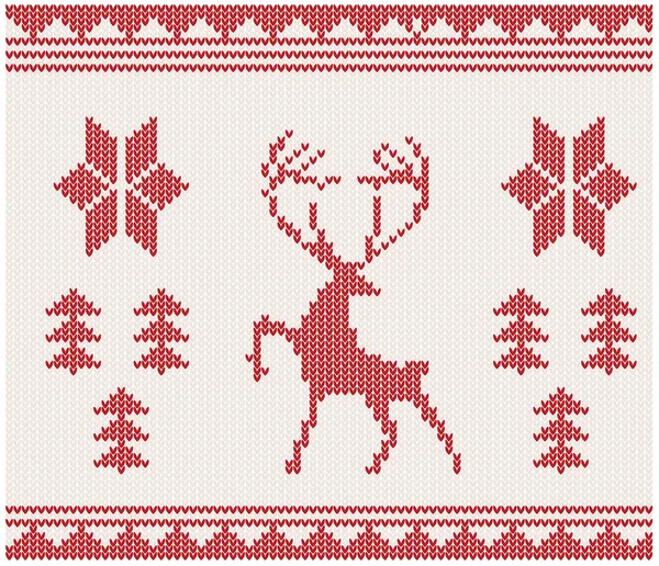 Weihnachten gestrickt Hintergrund — Stockvektor