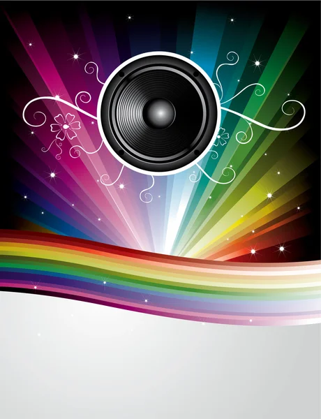 Abstrakt rainbow disco bakgrund — Stock vektor