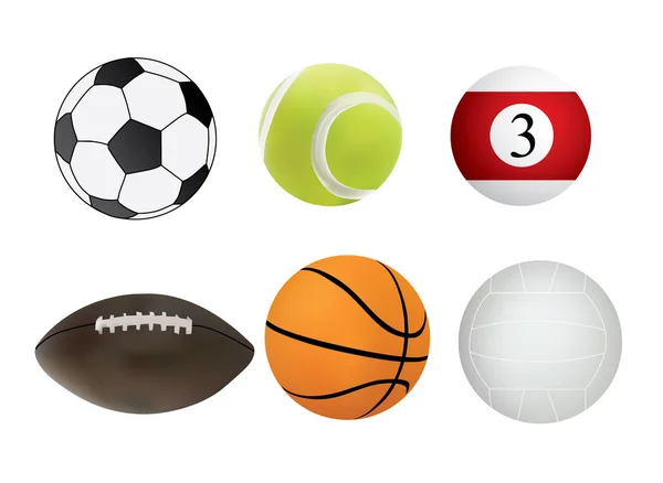 Verzameling van sportballen — Stockvector