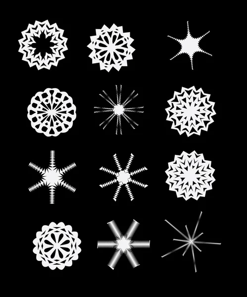 Collection of Vector Snowflakes — Stock Vector