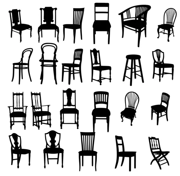 Set of antique furniture — Stock Vector