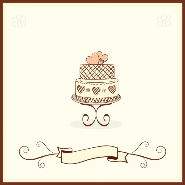 Pastel de boda — Vector de stock