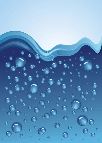Fala wody z bąbelkami — Wektor stockowy