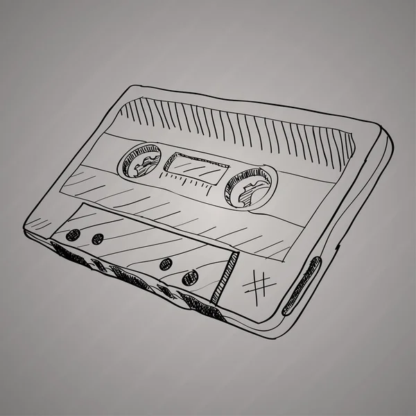 Cinta de cassette vector ilustración — Archivo Imágenes Vectoriales