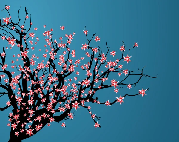 Ilustración vectorial de flor de cerezo — Archivo Imágenes Vectoriales