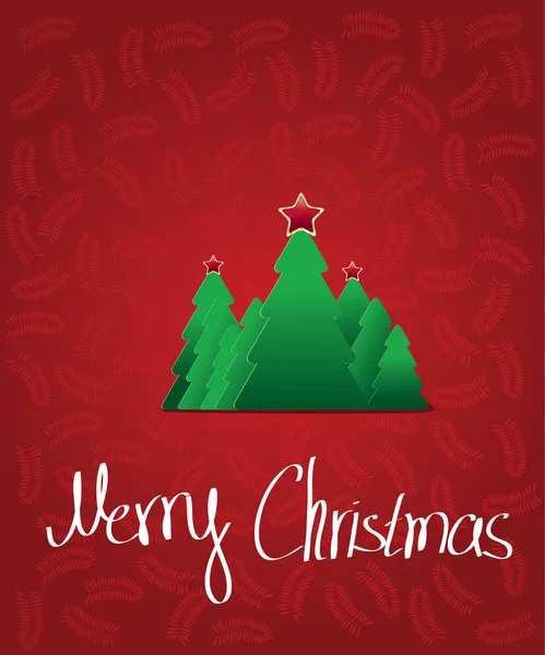 Διάνυσμα χριστουγεννιάτικο δέντρο - Ευχετήρια κάρτα — Διανυσματικό Αρχείο