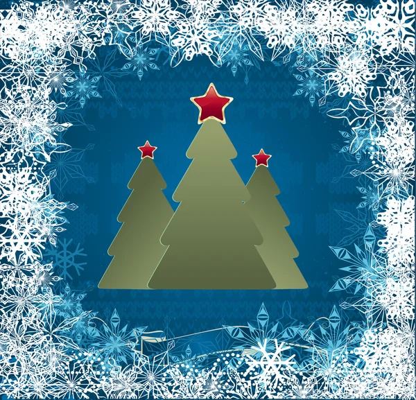 クリスマス青の背景 — ストックベクタ