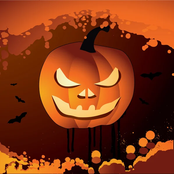 Halloween vector illustration scene — Stock Vector