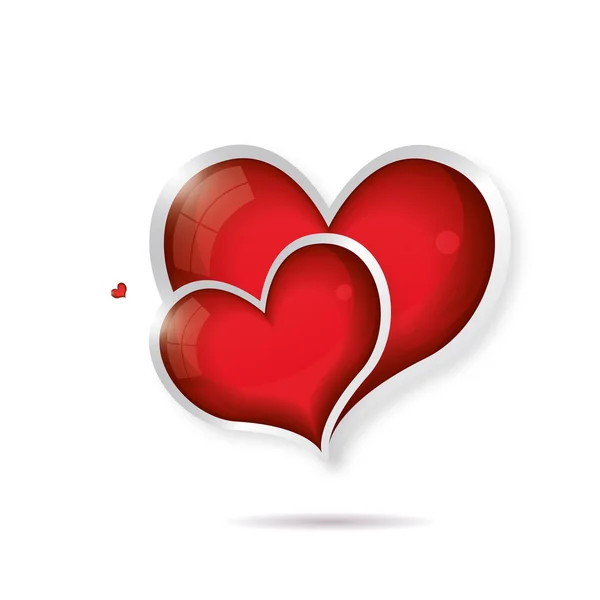 Sevgililer günü kalp illüstrasyon — Stok Vektör