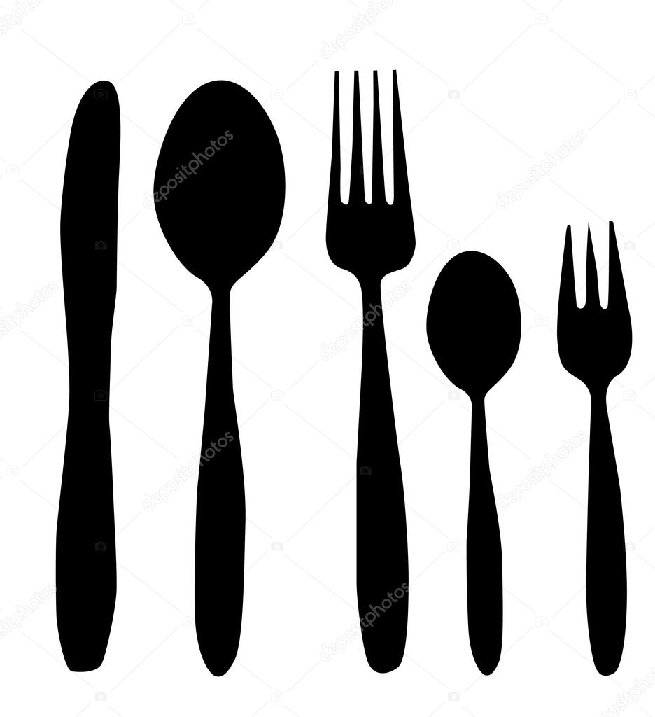 spoon, knife and fork vector