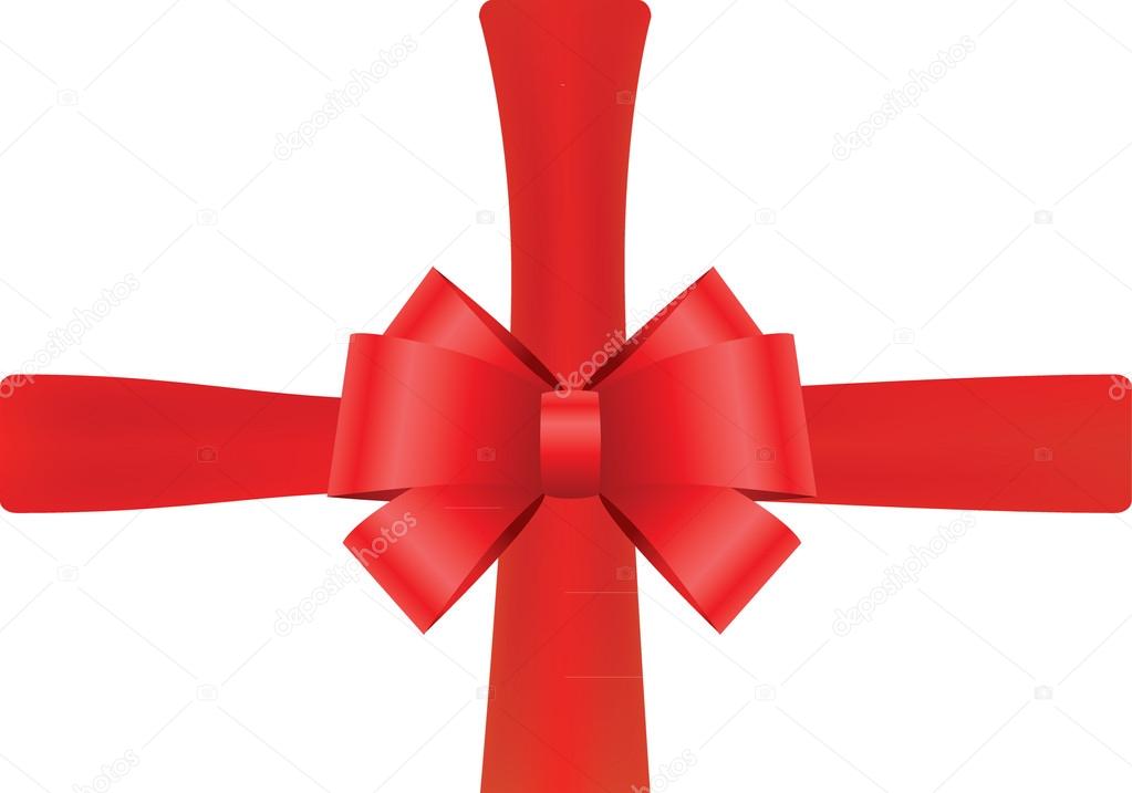 red bow vector illustration