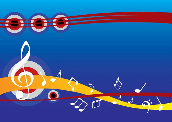 Fond musical abstrait avec note de musique — Image vectorielle