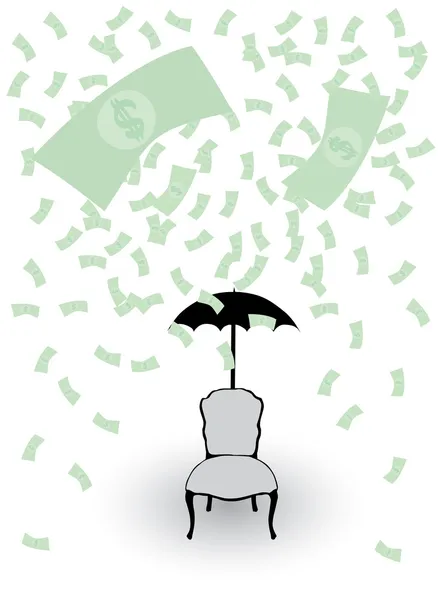 Pioggia di denaro — Vettoriale Stock