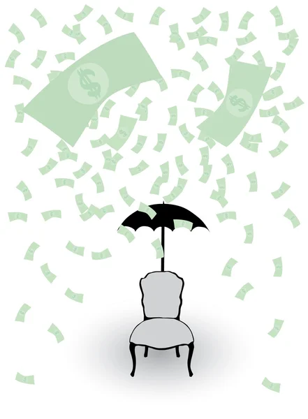 Lluvia de dinero — Archivo Imágenes Vectoriales