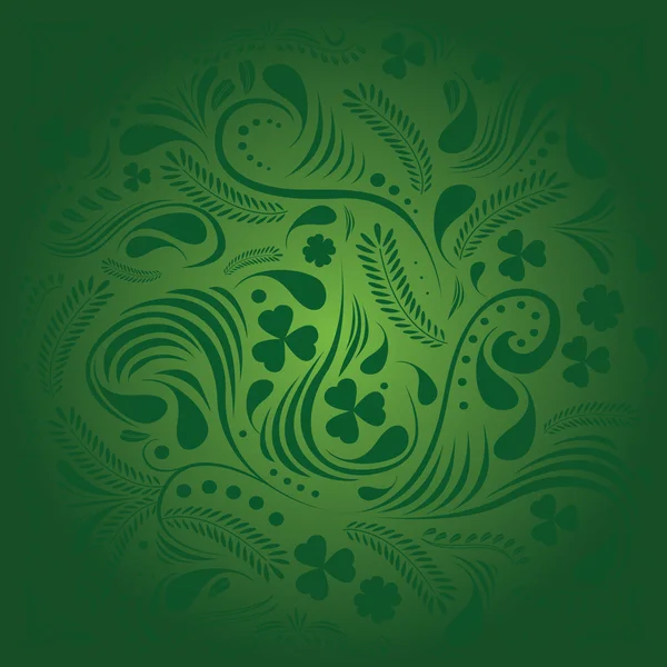 St Patrick's day background in green colors — Stock Vector