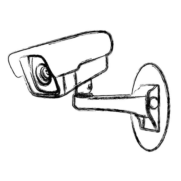 Beyaz gizli kamera (cctv) — Stok Vektör