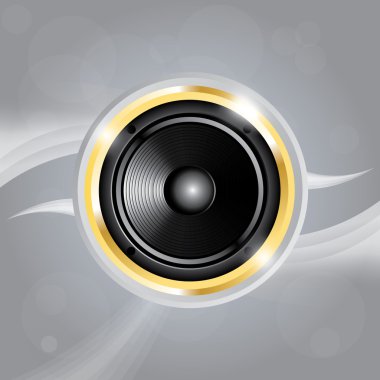altın renkli müzik hoparlör. eps10