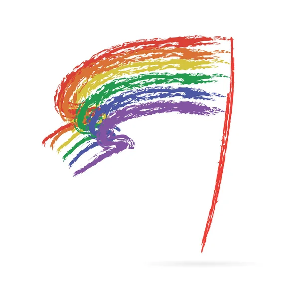 Drapeau arc-en-ciel — Image vectorielle