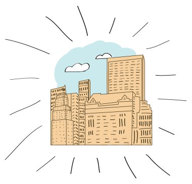 New york - elle çizilmiş şekil